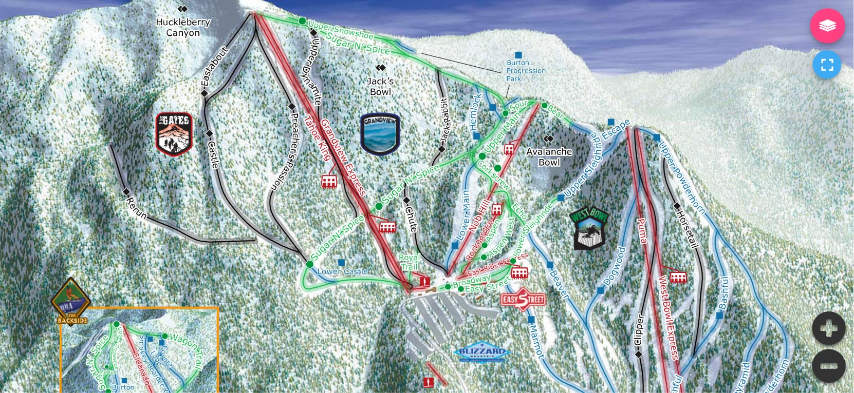 vicoMap interactive trail map